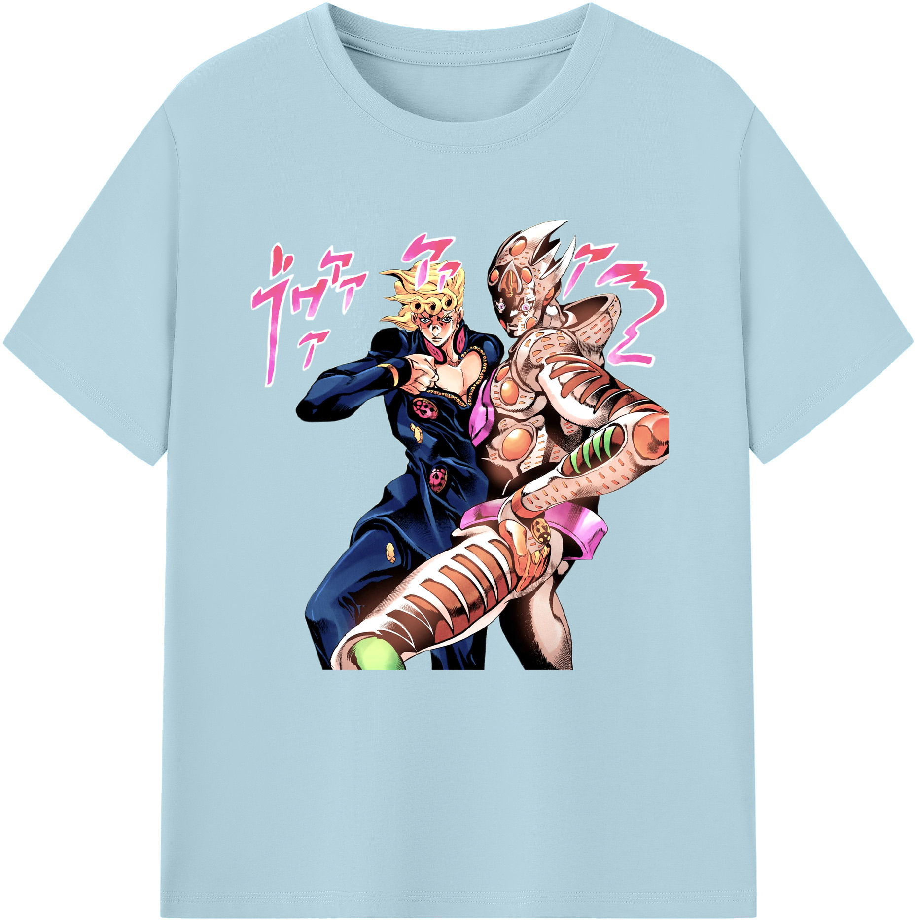 （画像用） ジョジョの奇妙な冒険 ジョルノ?ジョバァーナ JoJo's Bizarre Adventure Giorno Giovanna 綿100％半袖Tシャツ（フロントプリント）